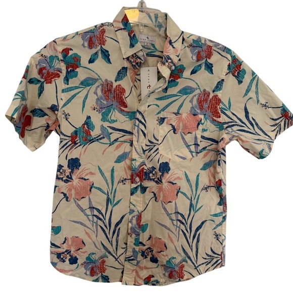 True Craft button down shirt Hawaiian Print Small Tropical Vacation - Picture 1 of 5